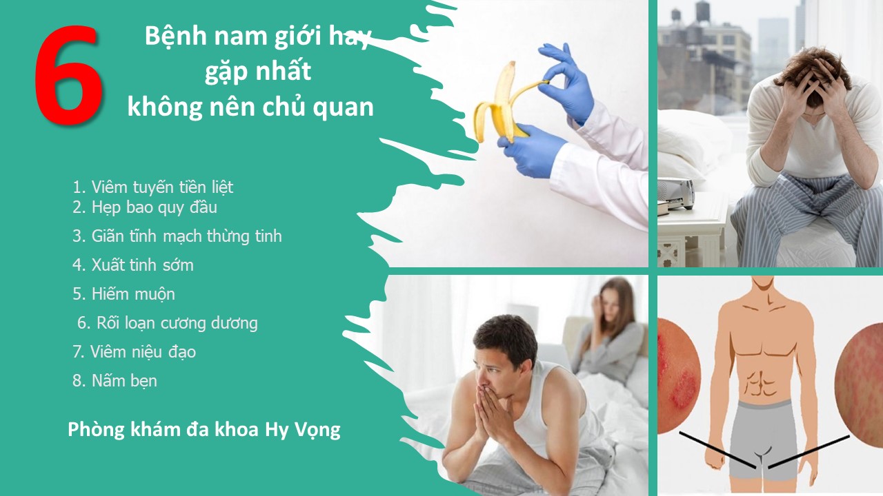 8 Bệnh nam giới hay gặp nhất không nên chủ quan 